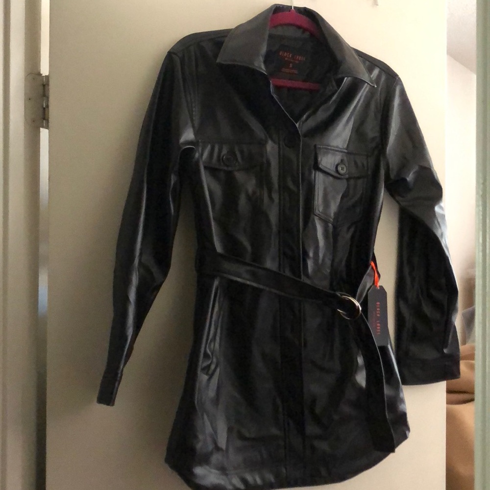 Black fashion leather jacket
